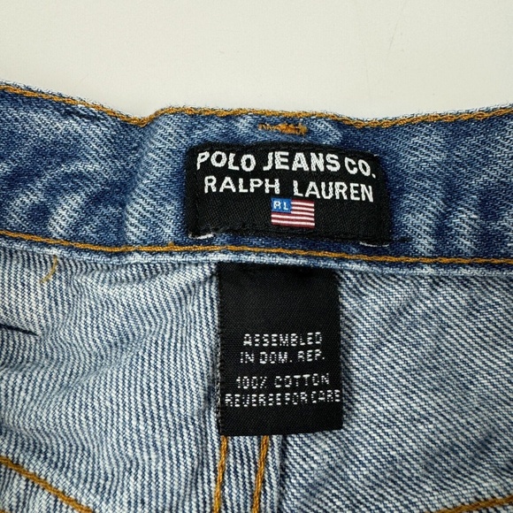 Vintage Polo Jeans Co Ralph Lauren Boys Size 10 26x26.5" Baggy Jeans - Picture 2 of 7